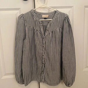 Universal thread striped shirt size small black and white long sleeve